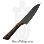 Microtech - 3400B-1DLCLWCFS - 6" Utility Knife SS - Fixed Blade Knife - M390MK Coated Wharncliffe - Livewire Carbon Fiber|Titanium - Brown|Bronze - Image 2