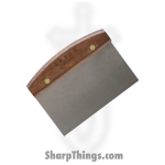 Lamson - 34220 - 3" x 6" Dough (Bench) Scraper - 301 SS Polished - Walnut - Brown