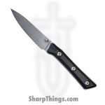 Microtech - 3500-10BK - 3.5" Paring Knife - Fixed Blade Knife - M390MK Stonewash Paring - G10 - Black