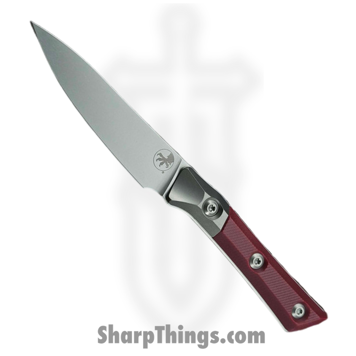 3500B-10MR_1.jpg Microtech - 3500B-10MR - 3.5" Paring Knife - Fixed Blade Knife - M390MK Stonewash Paring - G10 - Merlot - Image 1