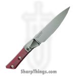 Microtech - 3500B-10MR - 3.5" Paring Knife - Fixed Blade Knife - M390MK Stonewash Paring - G10 - Merlot - Image 2