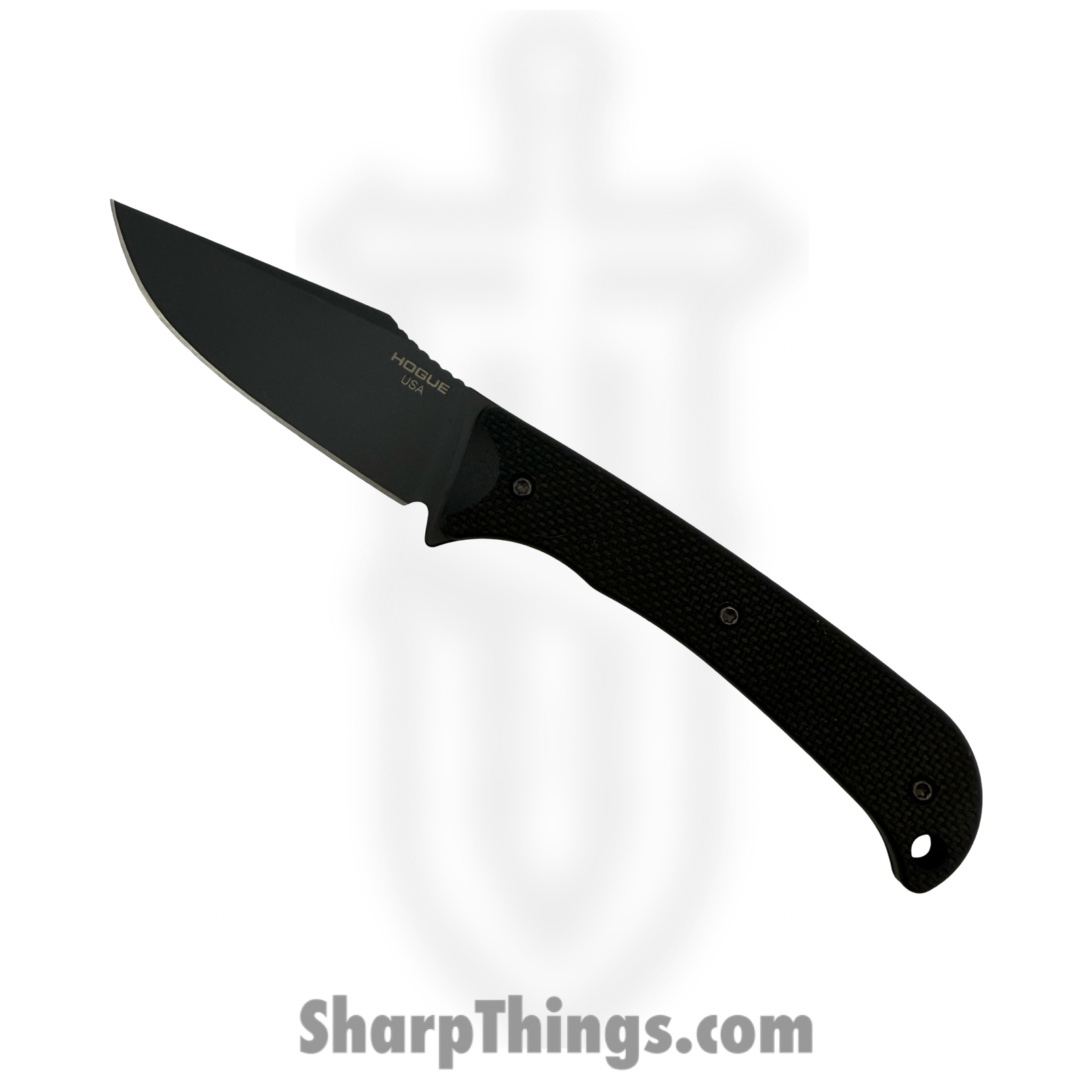 35869_1.png Hogue Knives - 35869 - Extrak - Fixed Blade Knife - CPM M4 Coated Clip Point - G10 - Black - Image 1