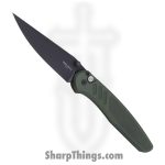 ProTech - BST26.Avalon.1 - Avalon - Folding Knife - CPM MagnaCut Coated Drop Point - Knurled Aluminum - Green