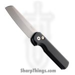 ProTech - BST26.Slimfoot.1 - Slimfoot - Automatic Knife - CPM MagnaCut Stonewash Sheepsfoot - Aluminum - Black