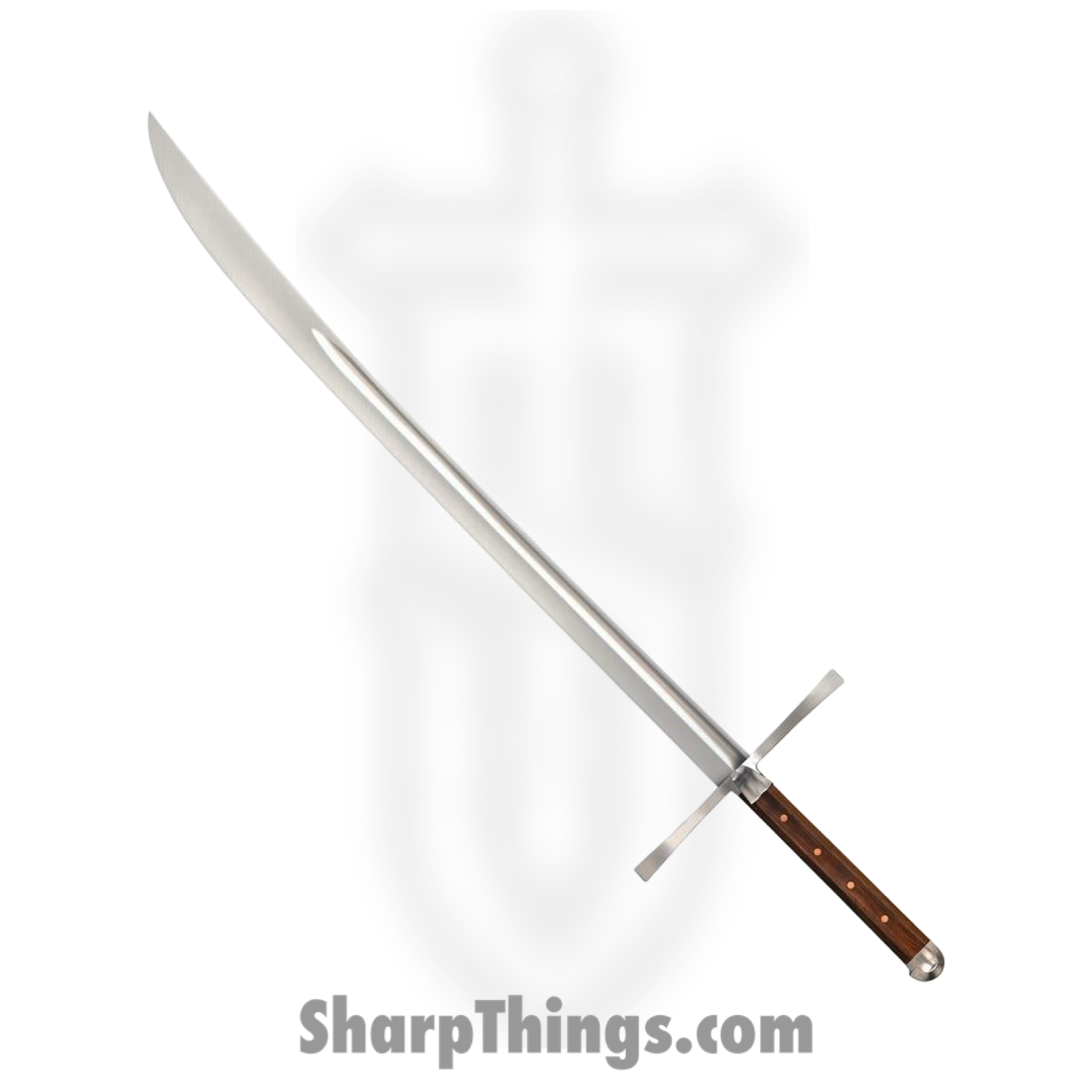 CSSWKGM_1.png Cold Steel - CS-SW-KGM - KREIGSMESSER SWORD - 1561 High Carbon Steel Satin - Rosewood - Brown - Image 1