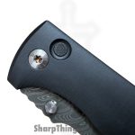 Defiant 7 - D7-TALOS-DAM - Talos - Folding Knife - Nichols Black Boomerang Damascus Drop Point - Titanium - Black - Image 5
