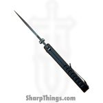 Defiant 7 - D7-TALOS-DAM - Talos - Folding Knife - Nichols Black Boomerang Damascus Drop Point - Titanium - Black - Image 6