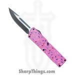 Atomic Knives - DT01SPD-DPSA - UltraLite ATOMIC - OTF Auto - D2 Satin Drop Point - Aluminum - Pk Donut