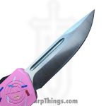 Atomic Knives - DT01SPD-DPSA - UltraLite ATOMIC - OTF Auto - D2 Satin Drop Point - Aluminum - Pk Donut - Image 4