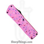 Atomic Knives - DT01SPD-DPSA - UltraLite ATOMIC - OTF Auto - D2 Satin Drop Point - Aluminum - Pk Donut - Image 6