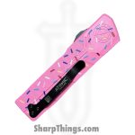Atomic Knives - DT01SPD-DPSA - UltraLite ATOMIC - OTF Auto - D2 Satin Drop Point - Aluminum - Pk Donut - Image 7
