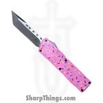 Atomic Knives - DT01SPD-TNSA - UltraLite ATOMIC - OTF Auto - D2 Satin Tanto - Aluminum - Pk Donut
