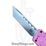 Atomic Knives - DT01SPD-TNSA - UltraLite ATOMIC - OTF Auto - D2 Satin Tanto - Aluminum - Pk Donut - Image 6