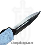 Atomic Knives - DT01SWC-DESA - UltraLite ATOMIC - OTF Auto - D2 Satin Dagger - Aluminum - White Camo - Image 6