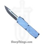 Atomic Knives - DT01SWC-DPSA - UltraLite ATOMIC - OTF Auto - D2 Satin Drop Point - Aluminum - White Camo