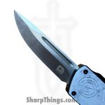 Atomic Knives - DT01SWC-DPSA - UltraLite ATOMIC - OTF Auto - D2 Satin Drop Point - Aluminum - White Camo - Image 5