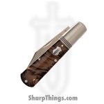 Jack Wolf Knives - GW-BAR-02-KIR-GODDESS - Gateway Barlow - Folding Knife - 14C28N Satin Clip Point - Kirinite Goddess - Black Copper - Image 3