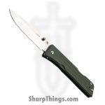 1881 Knife Works - MMS003 - Route66 - Folding Knife - S45VN Tumbled Drop Point - G10 - OD Green