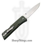 1881 Knife Works - MMS003 - Route66 - Folding Knife - S45VN Tumbled Drop Point - G10 - OD Green - Image 2