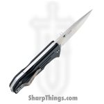 1881 Knife Works - MMS019 - Bourbon - Folding Knife - S45VN Tumbled Drop Point  - G10 - Black - Image 3
