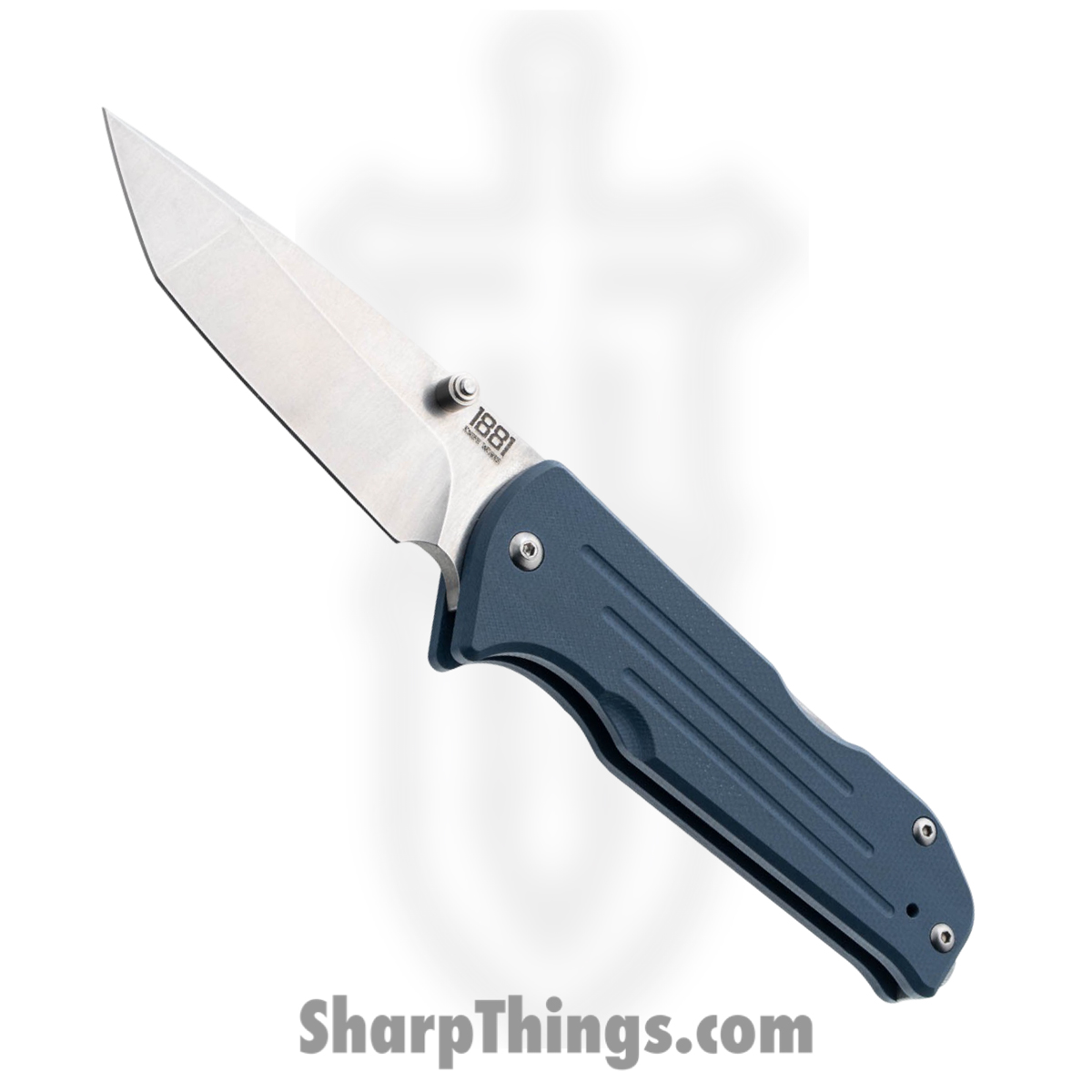 MMS023_1.jpg 1881 Knife Works - MMS022 - Bourbon - Folding Knife - S45VN Tumbled Tanto - G10 - Denim Blue - Image 1