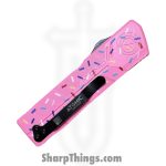 Atomic Knives - DT01SPD-TNBK - UltraLite ATOMIC - OTF Auto - D2 Coated Tanto - Aluminum - Pk Donut - Image 7