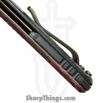 Millit Knives - STEOVBKRDCF - Sharp Things Exclusive Overland Zirblast - Folding Knife - Magnacut Coated Sheepsfoot - Marble Carbon Fiber - Red Black - Image 8