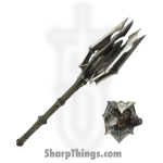 United Cutlery - UC3520 - The Lord of the Rings Mace of Sauron and Red Eye - Reinforced Fiberglass Resin - Blackened Iron - Image 2