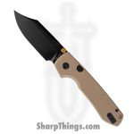 Vosteed - VOSA2927 - Raccoon - Folding Knife - 14C28N Stonewash Bowie - G10 - Sand