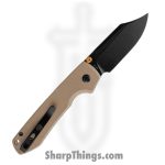 Vosteed - VOSA2927 - Raccoon - Folding Knife - 14C28N Stonewash Bowie - G10 - Sand - Image 2