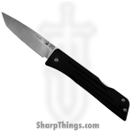 1881 Knife Works - MMS000 - Route66 - Folding Knife - S45VN Tumbled Tanto - G10 - Black
