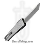 Core Edge - 0331 - Echo - OTF Auto - CPM MagnaCut Blasted Tanto - Aluminum - Natural - Image 2