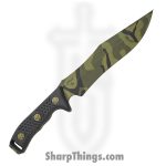 Microtech - 104-1JUCS - Arbiter SS - Fixed Blade Knife - M390 Jungle Camo Recurve Clip Point - G10 - Black - Image 2
