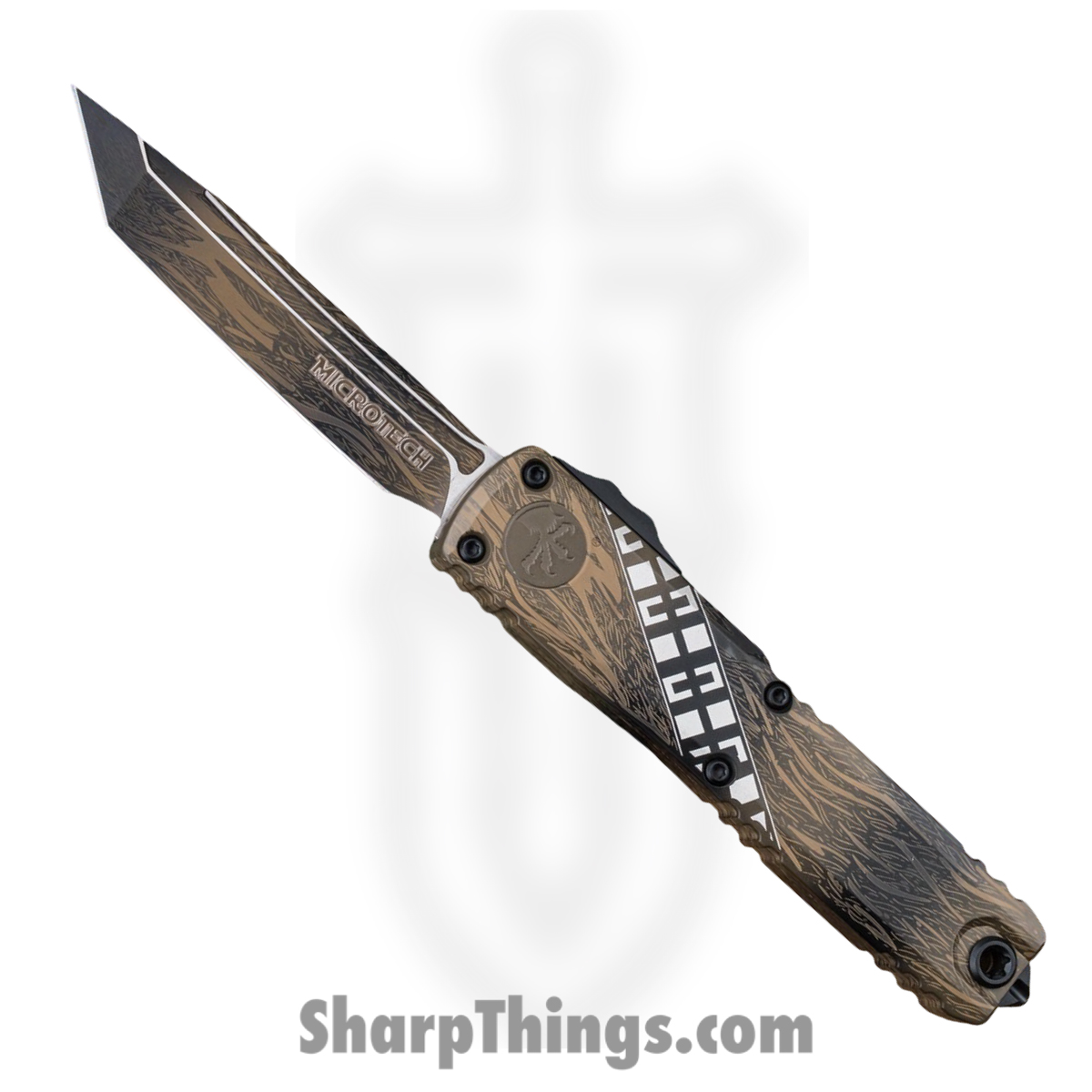 11234-1WK_1.jpg Microtech - 11234-1WK - Ultratech Gen IV "Wookie" - OTF Auto - M390 Coated Tanto - Aluminum - Multi - Image 1