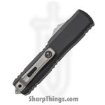 Microtech - 11474-10 - UTX-70 Gen IV - OTF Auto - M390MK Stonewash Dagger - Aluminum - Black - Image 4