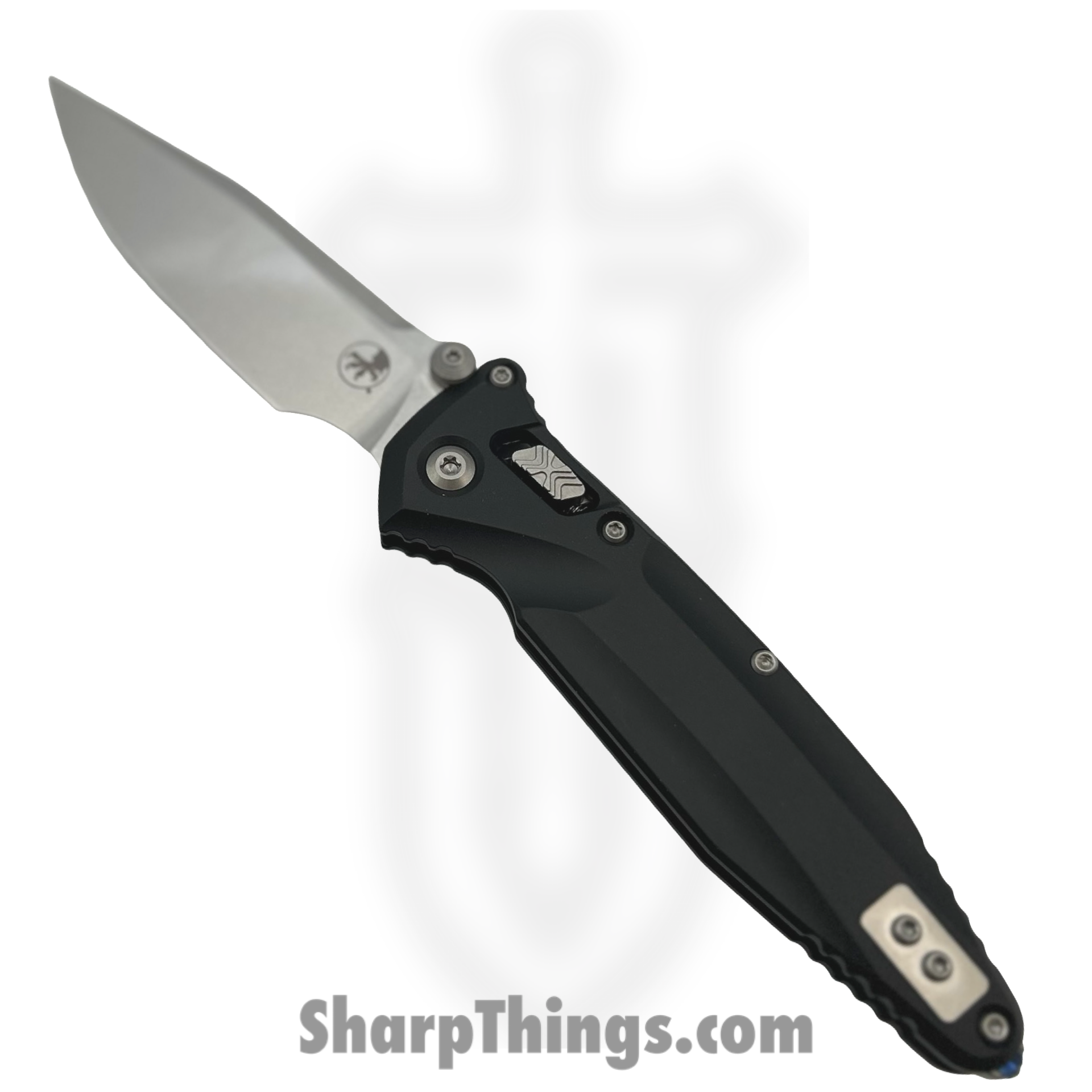 159RL-10_1.png Microtech - 159RL-10 - Socom Delta - Folding Knife - M390MK Stonewash Spear Point - Aluminum - Black - Image 1