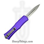 Microtech - 1702M-10PU - Mini Hera II - OTF Auto - M390 Stonewash Dagger - Aluminum - Purple - Image 2