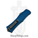 Microtech - 1702M-11BL - Mini Hera II - OTF Auto - M390 Stonewash Dagger P/S - Aluminum - Blue - Image 4