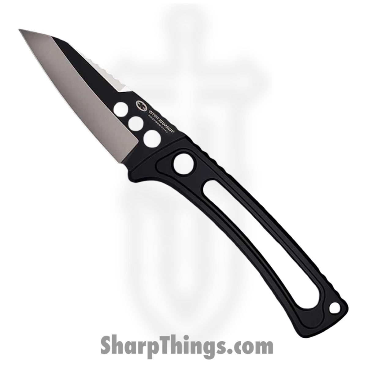 23FYE150-70BKG_1.jpg WithArmour - 23FYE150-70BKG - Cobra - Fixed Blade Knife - VG-10 Two Tone Reverse Tanto - VG-10 - Black Silver - Image 1