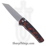 ProTech - 5401-DF - Malibu - Folding Knife - CPM MagnaCut Stonewash Reverse Tanto - Aluminum - Del Fuego