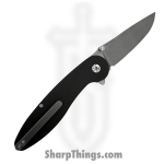 ABW - ABW-M1-SW-BK - Model 1 - Folding Knife - CPM MagnaCut Stonewash Drop Point - 6061-T6 Aluminum - Black - Image 2