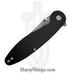 ABW - ABW-M1-SW-BK - Model 1 - Folding Knife - CPM MagnaCut Stonewash Drop Point - 6061-T6 Aluminum - Black - Image 3