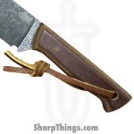 Bald Man K&T - BaldBS2601 - B.A.S.K. Compact - Fixed Blade Knife - 1095 HC Stonewash Drop Point - Vintage Micarta - Brown - Image 7