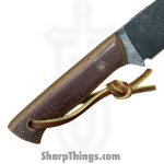 Bald Man K&T - BaldBS2601 - B.A.S.K. Compact - Fixed Blade Knife - 1095 HC Stonewash Drop Point - Vintage Micarta - Brown - Image 8