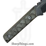 Bald Man K&T - BaldBS2602 - Thicker Clipper - Fixed Blade Knife - CPM CruWear Stonewash Clip Point - Canvas - OD Green - Image 10