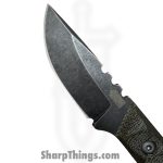 Bald Man K&T - BaldBS2602 - Thicker Clipper - Fixed Blade Knife - CPM CruWear Stonewash Clip Point - Canvas - OD Green - Image 7
