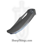 Poikilo Blade - BIO-ARM-STDDSW-398-TI - Armadillo - Folding Knife - Bohler M398 Stonewash Clip Point - Titanium - Dark Stonewash - Image 2