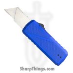 TacKnives - BZ011965-BL - Zipper - Assisted Open Knife - SK5 HC Satin Razor - Ano Aluminum - Blue