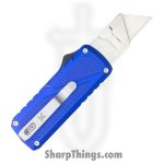 TacKnives - BZ011965-BL - Zipper - Assisted Open Knife - SK5 HC Satin Razor - Ano Aluminum - Blue - Image 2