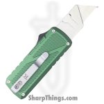 TacKnives - BZ011965-GN - Zipper - Assisted Open Knife - SK5 HC Satin Razor - Ano Aluminum - Green - Image 2